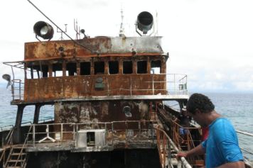 PNG investigation team on the boat.